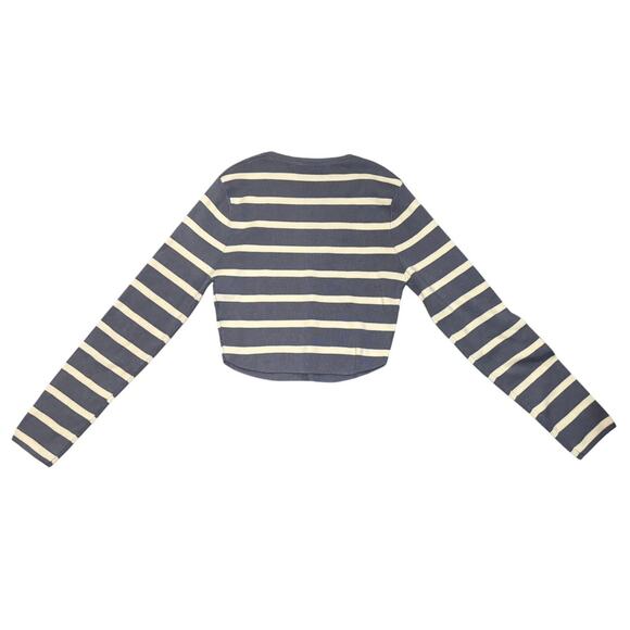 NWT Blue and White Striped Alter'd State Cropped Sweater Medium - Picture 4 of 4
